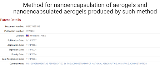 nanoencapsulated aerogel material