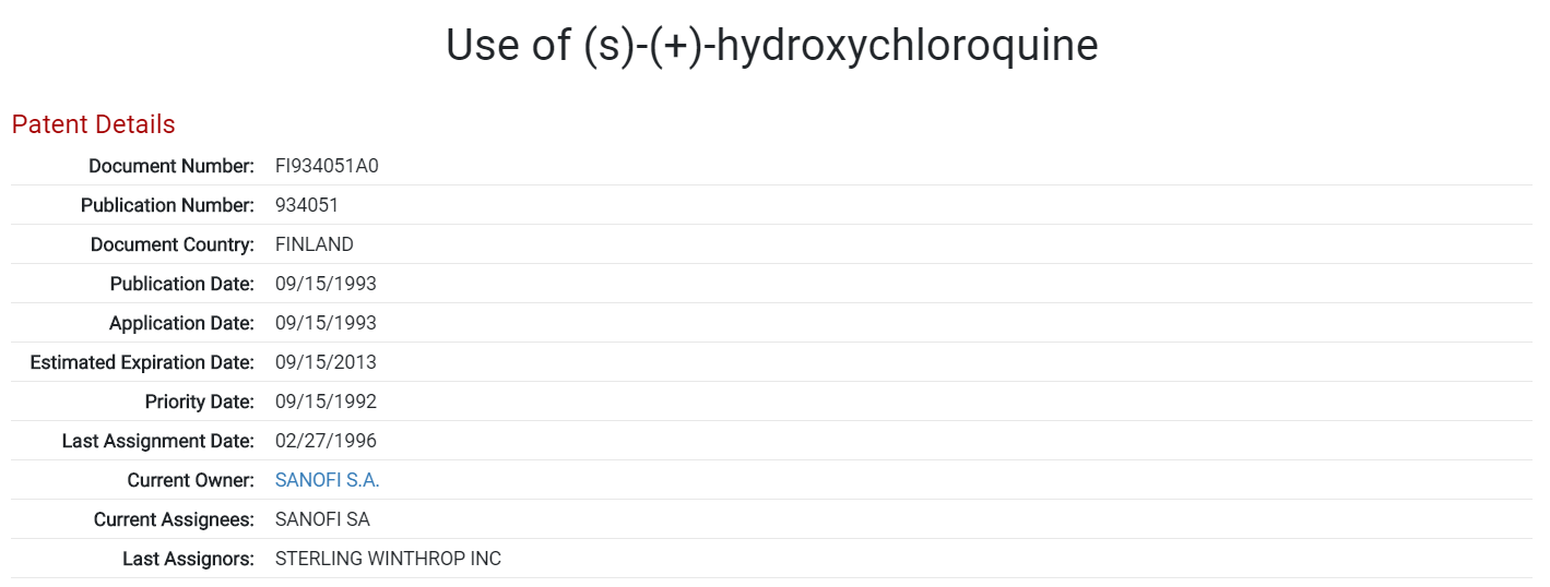 hydroxychloroquine and chloroquine in the United States