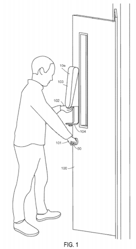 Illustration of the use of the hand sanitizer from application