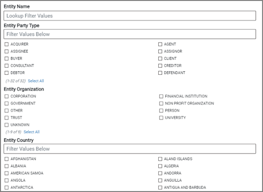 Entity filter benchmark App