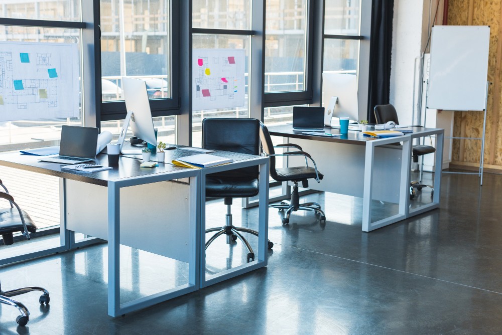 office space highlighting desks and computers