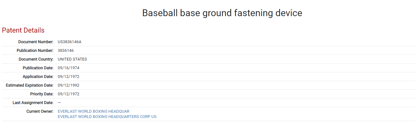 BASEBALL BASE GROUND FASTENING DEVICE image