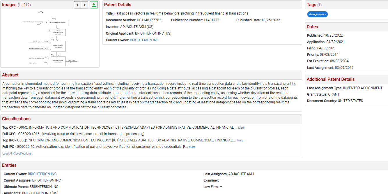 Finance AI patents