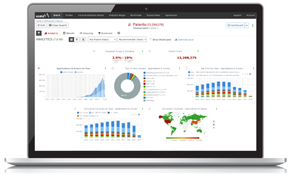 Patent Analytics for Legal on Laptop